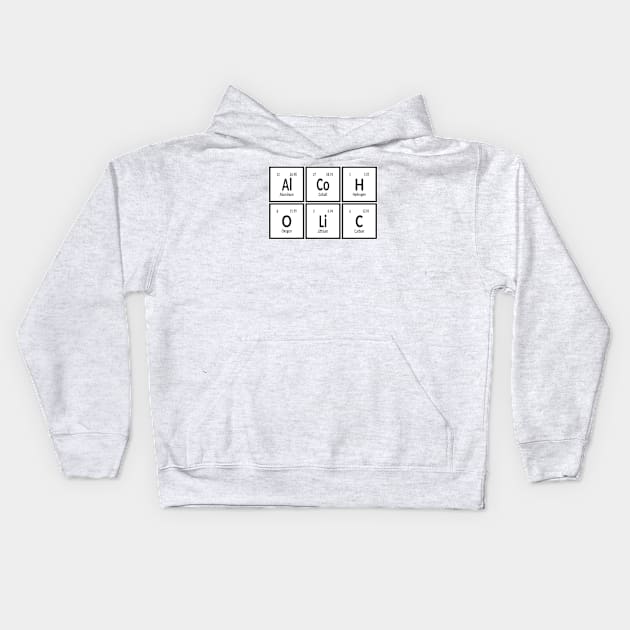 Alcoholic Periodic Table Kids Hoodie by Maozva-DSGN